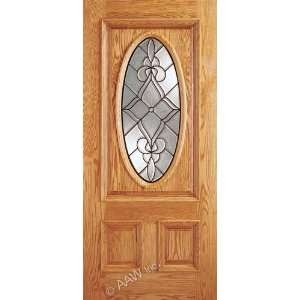   Standard 30x80 Solid Brazilian Mahogany Entry Door with Oval Glass