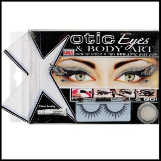 Xotic Eyes Angelic Kit: Re Usable Acrylic Adhesive Costume Makeup for 