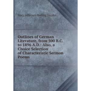   of Characteristic Sermon Poems Mary Jefferson Bolling Teusler Books