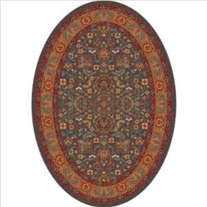  Pastiche Abadan Tin Roof Grey Oval Rug Size Oval 78 x 