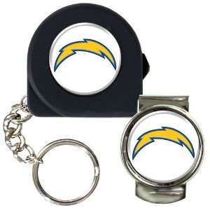  San Diego Chargers 6 Tape Measure Key Chain and Money Clip 