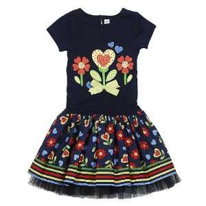 Youngland Girls Short Sleeve Floral Print Dress, Size 6X 