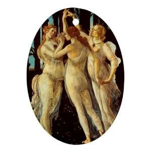  Three Graces Botticelli Ornament (Oval): Home & Kitchen