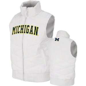    Michigan Wolverines Womens White Nordic Vest: Sports & Outdoors