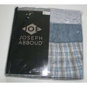 JOE Joseph Abboud Mens Traditional Woven Boxers 3 Pair Size XL 40 42 