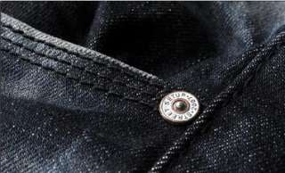 2011 New Men Snow Pattern Wash Style Slim Jeans Black 2180  