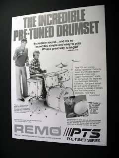 Remo PTS Pre Tuned Drum Set Louis Bellson 1983 print Ad  