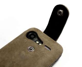 Tuff Luv Saddle Leather Hide Shield Case Cover for HTC Desire S 