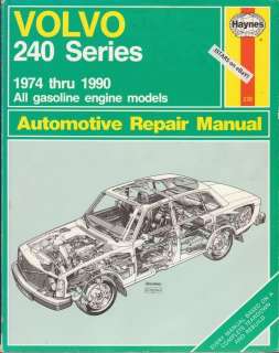 1974   1990 VOLVO 240 242 244 245 SERIES AUTO REPAIR MANUAL by HAYNES 