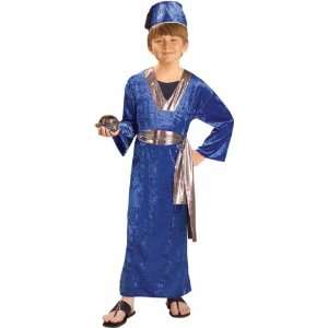  Kids Blue Wiseman Biblical Costume (Large 12 14): Toys 