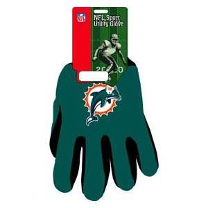  Miami Dolphins Two Tone Gloves