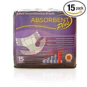 Adult Diapers Absorbent Plus  Ultra Absorbent Briefs [Extra Large]