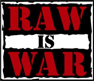 WWE Wrestling Raw is War Fighting Car Bumper Sticker 5 x 4  