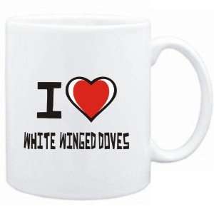    Mug White I love White Winged Doves  Animals: Sports & Outdoors