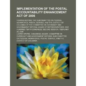  Implementation of the Postal Accountability Enhancement 