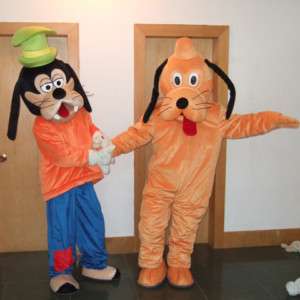 Big pluto and Goofy dog cartoon Mascot Costume Fancy  