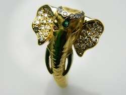 Carrera y Carrera Elephant Diamond & Ruby Ring 18K Yellow Gold, Size 6 