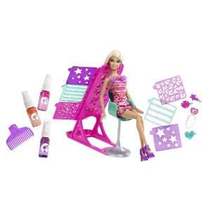    Barbie Hairtastic Color and Design Salon Barbie Doll Toys & Games