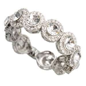  Clear Crystal Bracelet with Strong Magnetic Clasp Jewelry