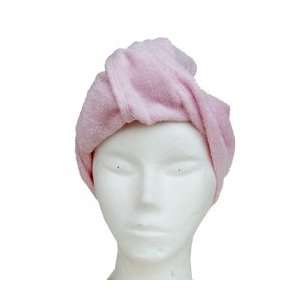  Pink Wood Silk Hair Drying Wrap Beauty