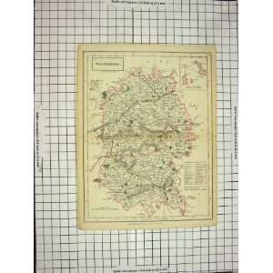  HALL ANTIQUE MAP c1790 c1900 WILTSHIRE ENGLAND READING 