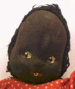Sweet BLACK GIRL CLOTH DOLL African American Negro WOW  