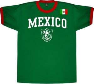 MEXICO SOCCER T SHIRT MEXICAN FLAG FOOTBALL Futbol  