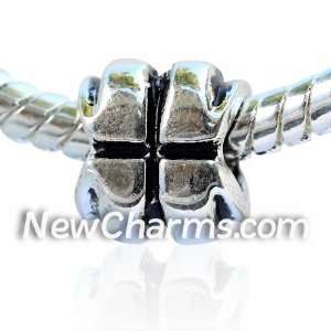   Leaf Clover European Bead Pandora Style Chamilia Troll Biagi Jewelry