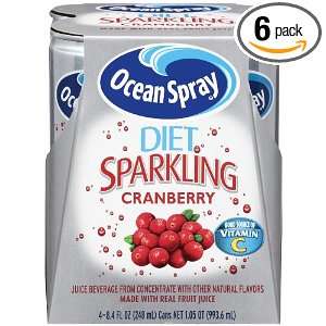 Ocean Spray Sparkling Diet Cranberry, 4   8.4 Ounce Cans per Pack 