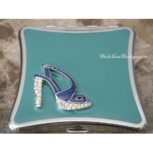   Purse Mirror Compact  Lipstick Jungle  Blue Shoe