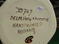 d515 Double Gourded 11¾ Polychrome Delft VASE by VLS  
