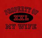 PROPERTY OF MY WIFE XXL T SHIRT FUNNY RETRO TEE OLV 2XL  
