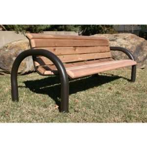  WebCoat Modern Style Wood Slat Park Bench: Patio, Lawn 