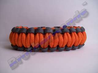 550 Paracord Bracelet ASPCA Theme Orange/Gray Any Size  