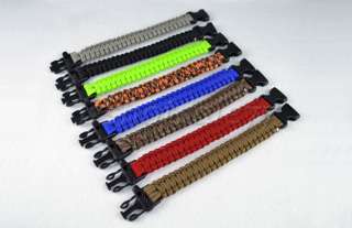 Paracord Cord Bracelets Whistle Buckle Survival Camping New  
