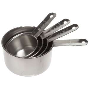 Adcraft MCS 4 4 Piece, Stainless Steel Measuring Cup Set:  