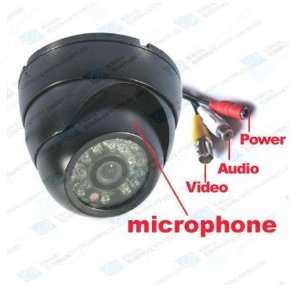   ccd wide angle ir color audio security dome camera s25: Camera & Photo