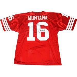  Joe Montana Autographed Red Pro Style Jersey Sports 