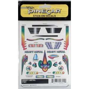    Pinecar   Heavy Metal Stick On Decal (Pinewood Derby) Toys & Games
