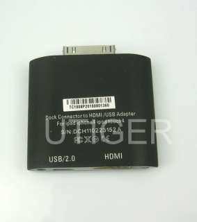 Dock to HDMI USB Adapter For ipad ipad2 iPhone4 iPod  