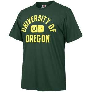  Nike Oregon Ducks Green College Athletic T shirt Sports 