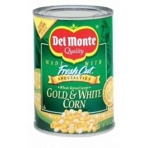 Del Monte Corn Gold & White Sweet Whole Kernel   12 Pack