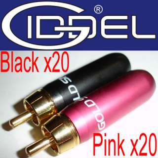 Giddel GDA7017 Red x20 + Pink x20 RCA Gold Plated  