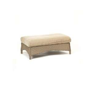   Mandalay Wicker Cushion Side Patio Ottoman White Patio, Lawn & Garden