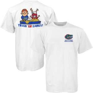   Florida Gators White Youth Train Em Early T shirt: Sports & Outdoors