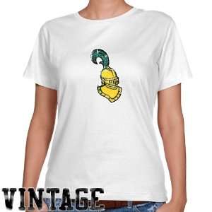 Clarkson Golden Knights Ladies White Distressed Logo Vintage Classic 