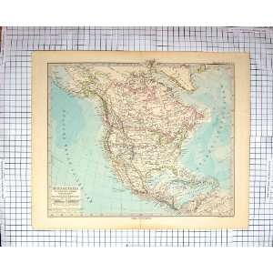  Antique Map C1870 North America Florida Mexico California Cuba 