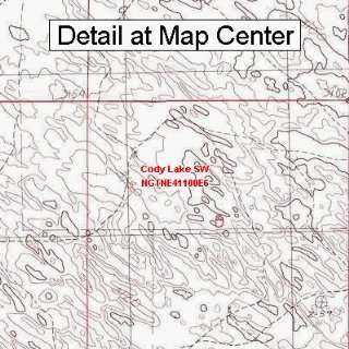 USGS Topographic Quadrangle Map   Cody Lake SW, Nebraska (Folded 