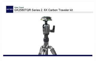   GK2580TQR Traveler Kit Tripod with Ball Head Series 2 6X Carbon 4 Sec
