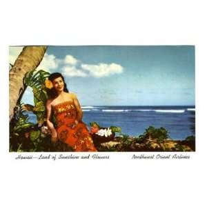  Northwest Orient Airlines Postcard HAWAII 